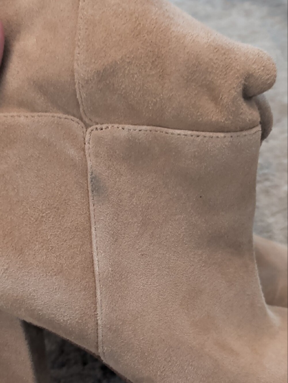 Women's Tall Suede Block Heel Boots - Tan - Picture 7 of 11